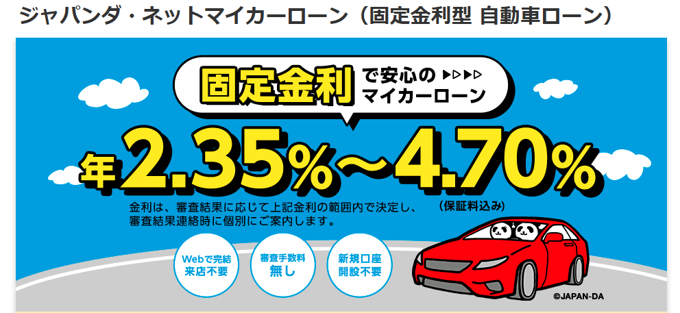 損保ジャパン ジャパンダ・ネットマイカーローンの商標画像
